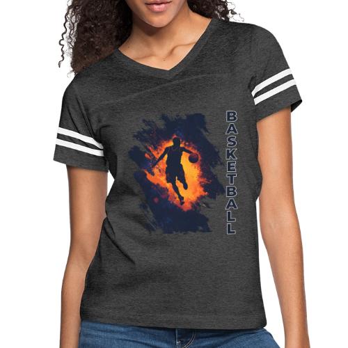 Basketball Focus - Women's V-Neck Football Tee