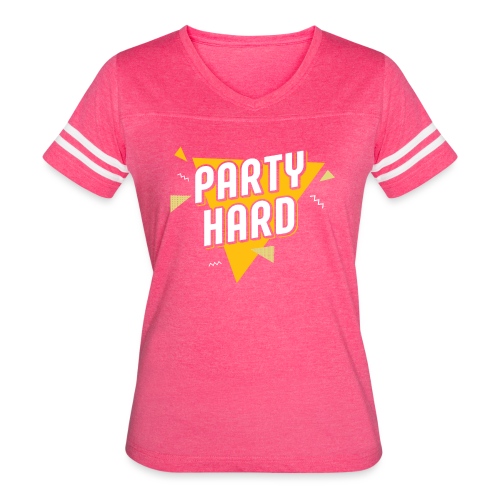Party Hard 2021 - Women's V-Neck Football Tee