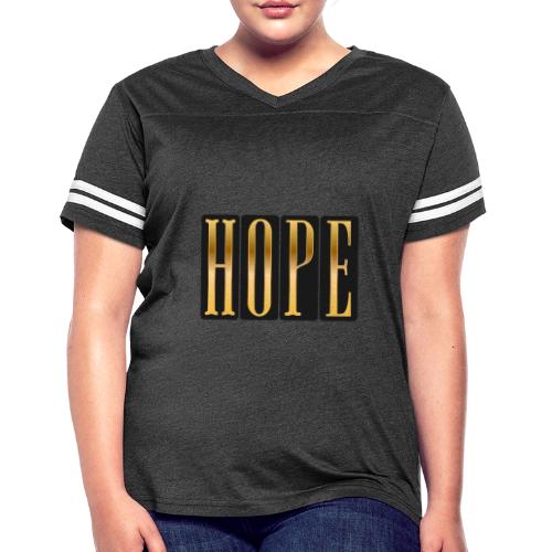 Golden Hope - Women's V-Neck Football Tee
