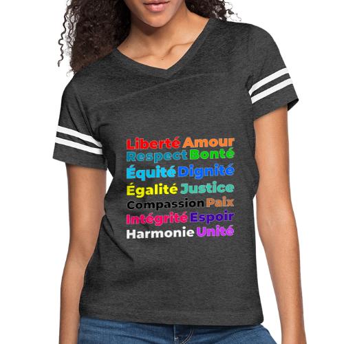 Words of Light - Women's V-Neck Football Tee