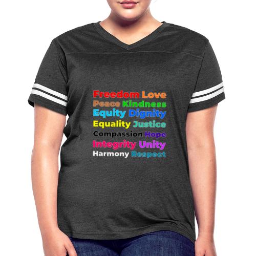 Words of Light - Women's V-Neck Football Tee