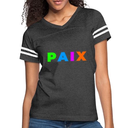 Peace in Colour - Women's V-Neck Football Tee