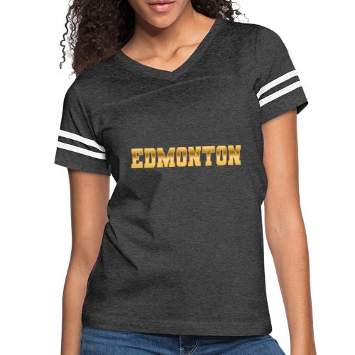 Edmonton - Women's V-Neck Football Tee