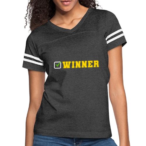 Crowned to Win - Women's V-Neck Football Tee