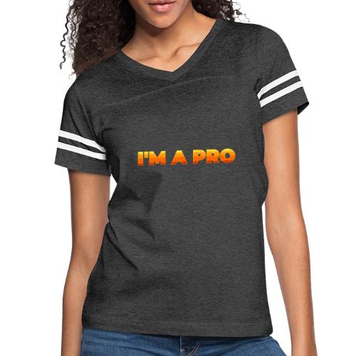 I'm a pro - Women's V-Neck Football Tee