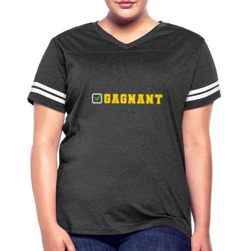 Born Winner - Women's V-Neck Football Tee