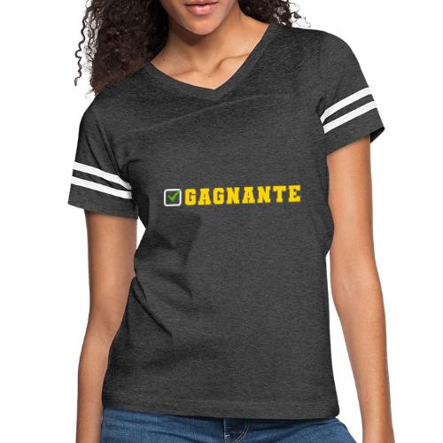 Born Winner - Women's V-Neck Football Tee