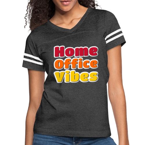Home Office Vibes Remote Work Design - Women's V-Neck Football Tee