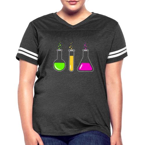 Colorful Chemistry - Women's V-Neck Football Tee
