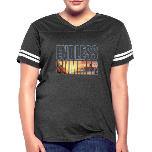 Golden Summer Vibes - Women's V-Neck Football Tee