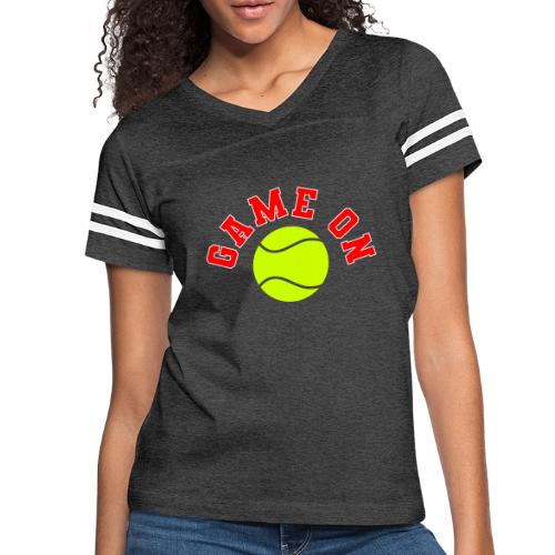 Game On Tennis - Women's V-Neck Football Tee