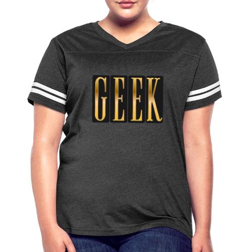 Proudly Geek - Women's V-Neck Football Tee