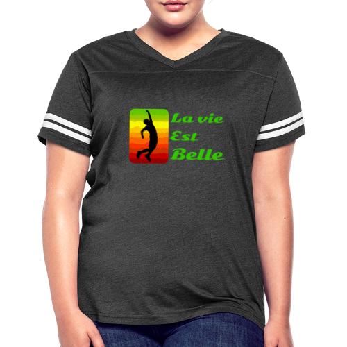 La vie est belle - Women's V-Neck Football Tee