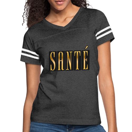 Golden Health - Women's V-Neck Football Tee