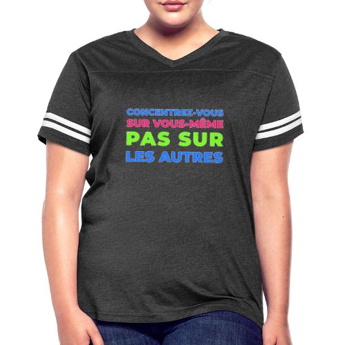 Refocus - Women's V-Neck Football Tee