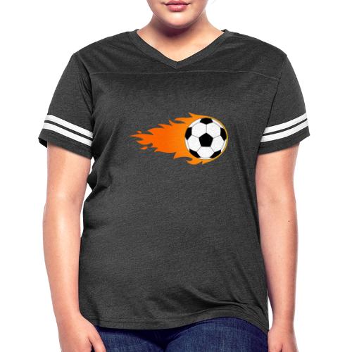 Soccer Ball - Women's V-Neck Football Tee