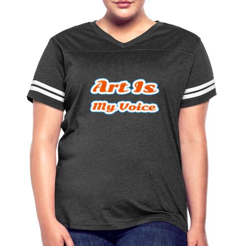 Art Is My Voice — Express Yourself Script - Women's V-Neck Football Tee