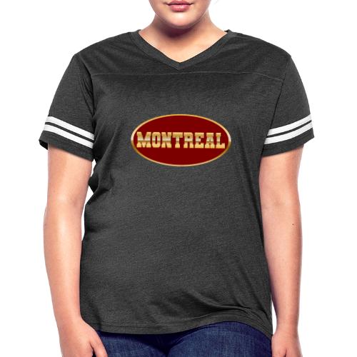 Montreal in Gold - Women's V-Neck Football Tee