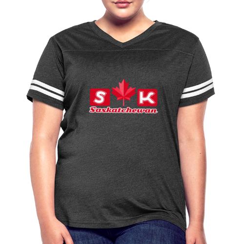 Saskatchewan, province of Canada - Women's V-Neck Football Tee