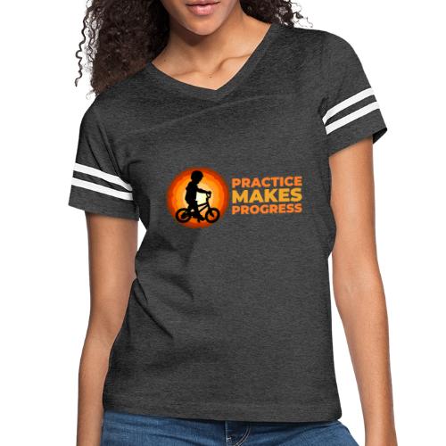Practice makes progress - Women's V-Neck Football Tee