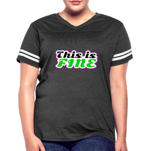 This Is Fine Balance - Women's V-Neck Football Tee