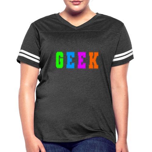 Certified Geek Mode - Women's V-Neck Football Tee