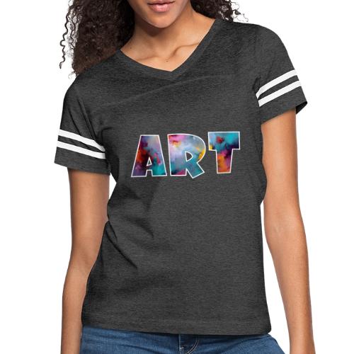 Art in Color - Women's V-Neck Football Tee