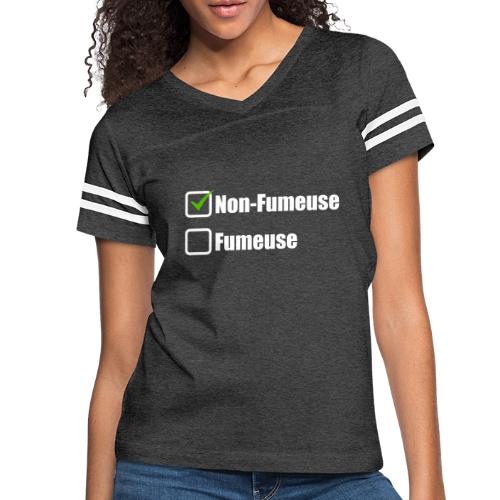 Non-smoking - Women's V-Neck Football Tee