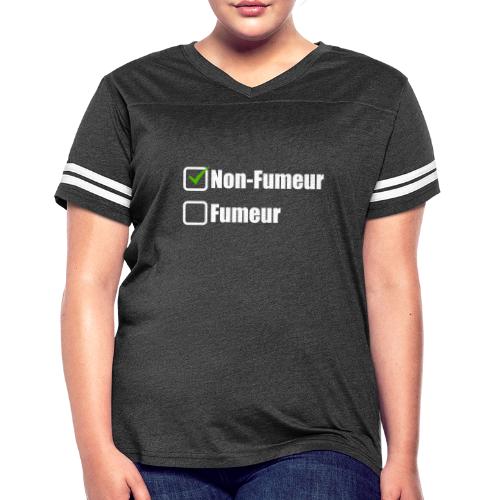 Non-smoker - Women's V-Neck Football Tee