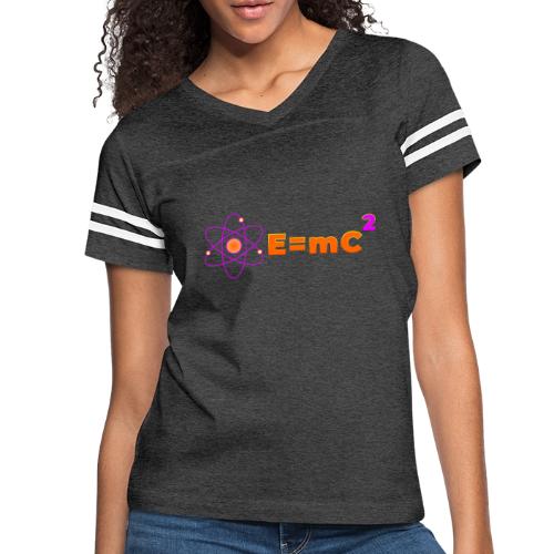 E = mc² - Women's V-Neck Football Tee