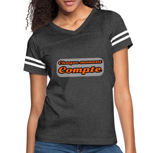 Every moment counts - Women's V-Neck Football Tee