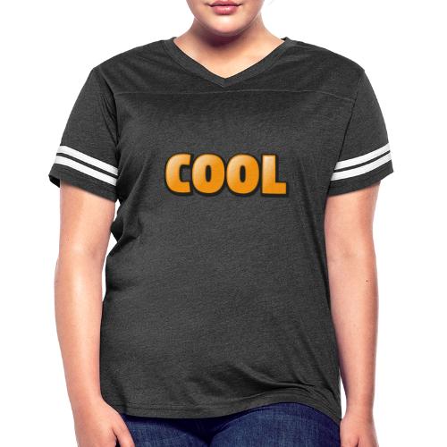 Cool 3D Word Design – Bold Chill Style - Women's V-Neck Football Tee