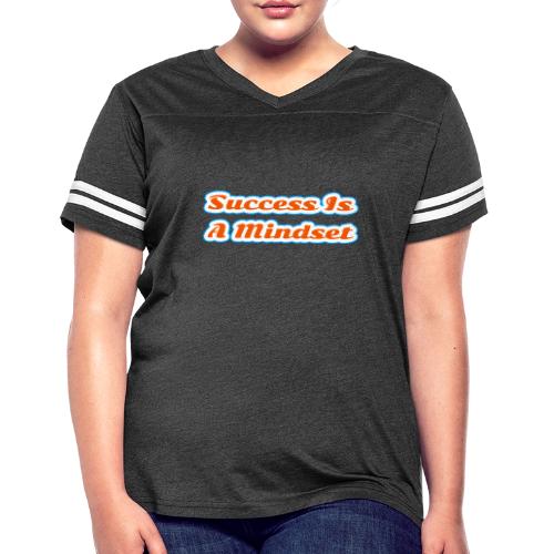Success Is a Mindset — Motivational Glow Script - Women's V-Neck Football Tee