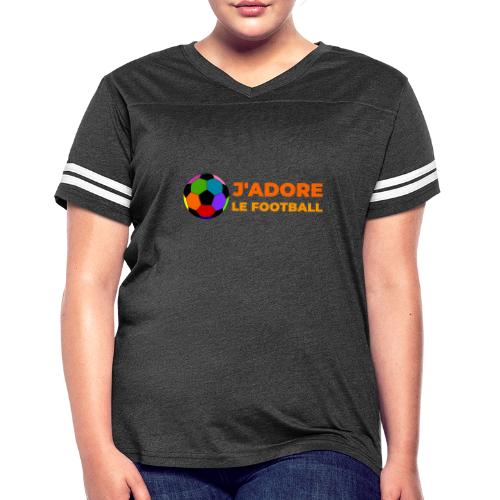 I love football - Women's V-Neck Football Tee