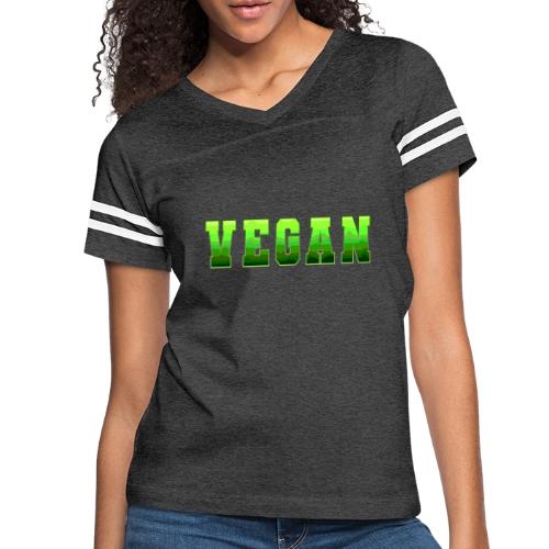 Green Wave Vegan - Women's V-Neck Football Tee