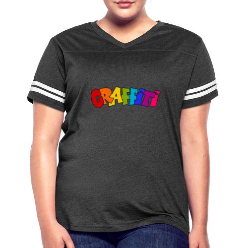 Graffiti - Women's V-Neck Football Tee