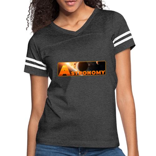 Astronomy - Women's V-Neck Football Tee