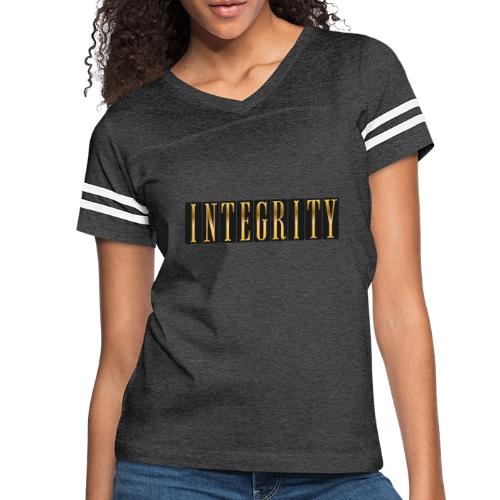 Golden Integrity - Women's V-Neck Football Tee