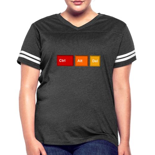 CTRL + ALT + DEL - Women's V-Neck Football Tee