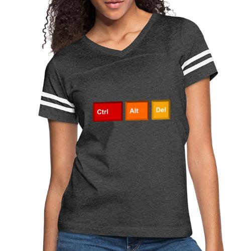 CTRL + ALT + DEL - Women's V-Neck Football Tee