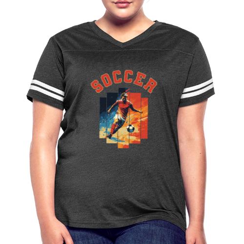 Soccer Spirit - Women's V-Neck Football Tee