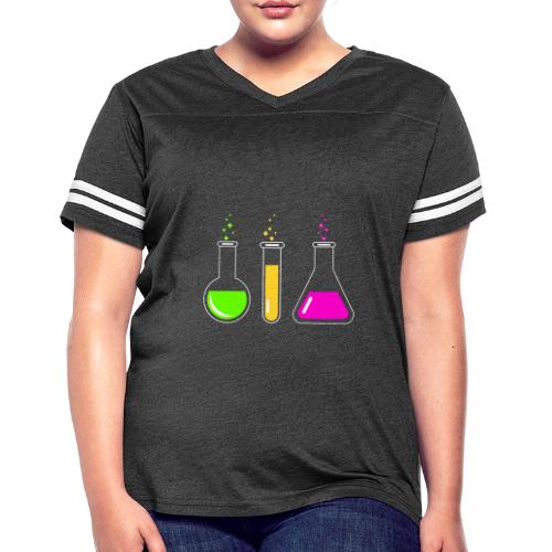 Colorful Chemistry - Women's V-Neck Football Tee