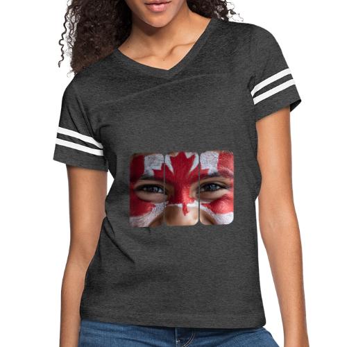 Proudly Canadian - Women's V-Neck Football Tee