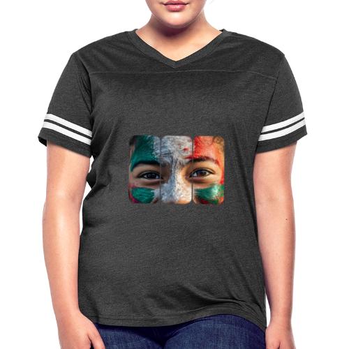 Colors of México - Women's V-Neck Football Tee
