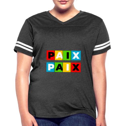 Peace in Colour - Women's V-Neck Football Tee