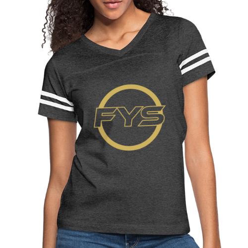 FYS Band logo - Women's V-Neck Football Tee