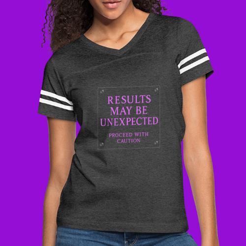 Results - Neon Purple - Women's V-Neck Football Tee