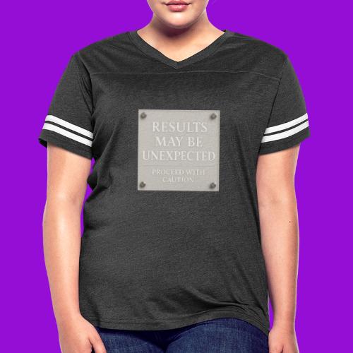 Results - White - Women's V-Neck Football Tee