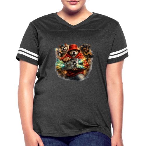 Urban Beat Dog Heroes - Women's V-Neck Football Tee