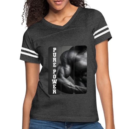 Bodybuilding: Pure Power - Women's V-Neck Football Tee